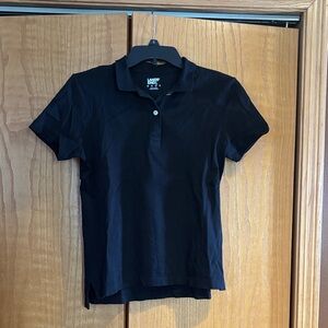 Lands’ End, women’s black polo uniform shirt, XS